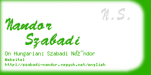 nandor szabadi business card